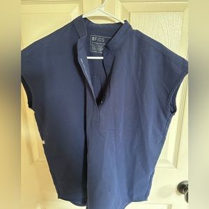 Womens Figs Scrub Shirt Navy Blue